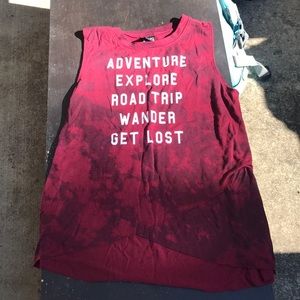 Modern Lux maroon tank size XS